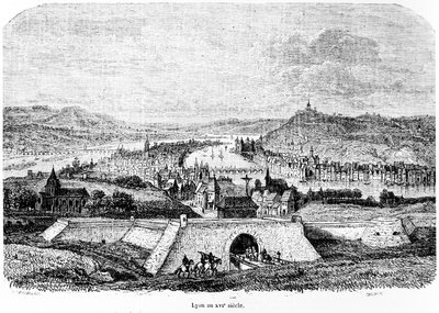 Lyon in the 16th century, 1856 by Charles Francois Daubigny